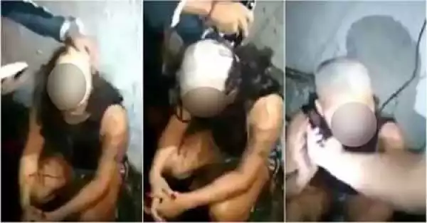 Oh No! See What a Wicked Boyfriend Did to His Girlfriend for Cheating (Photo)